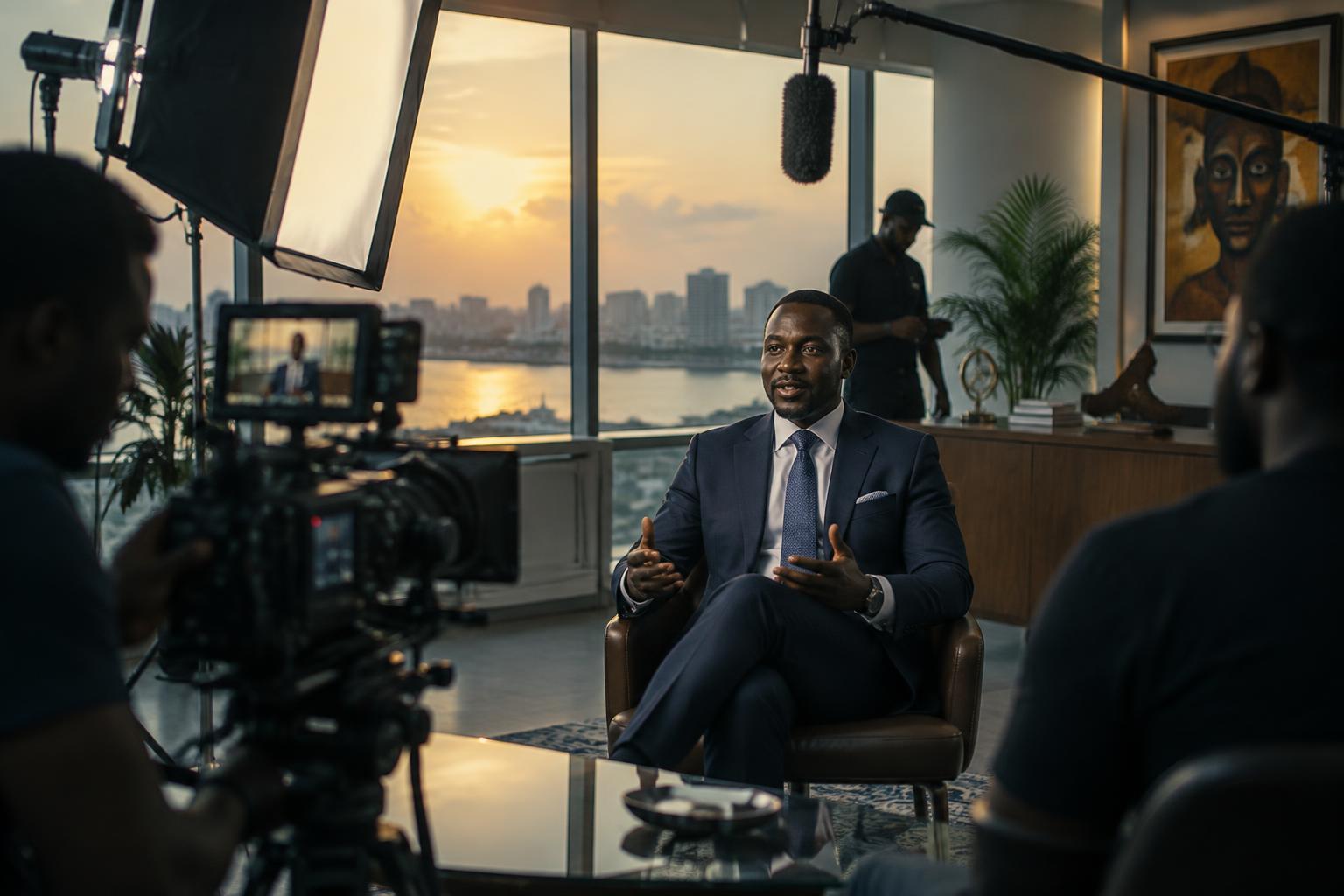 Tournage professionnel d'un film institutionnel avec équipe technique complète
